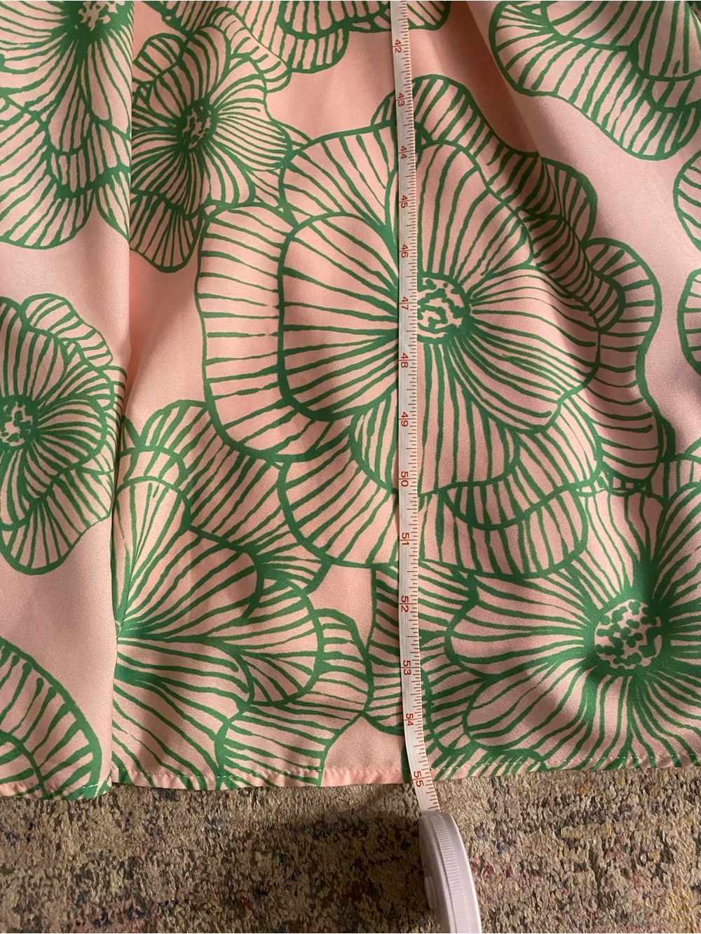 AMUR Kalyan Cutout Maxi Dress Pink with Green Floral Print - Picture 9 of 9